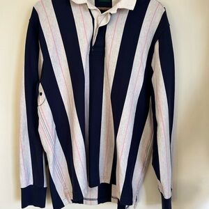 J. Crew Men's long sleeve rugby polo - Size L